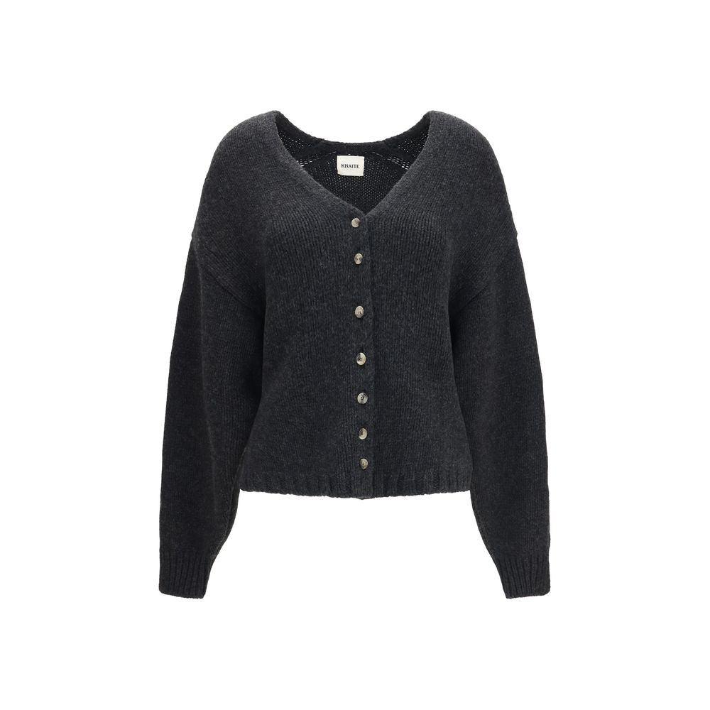 Khaite Gray Cashmere Cardigan